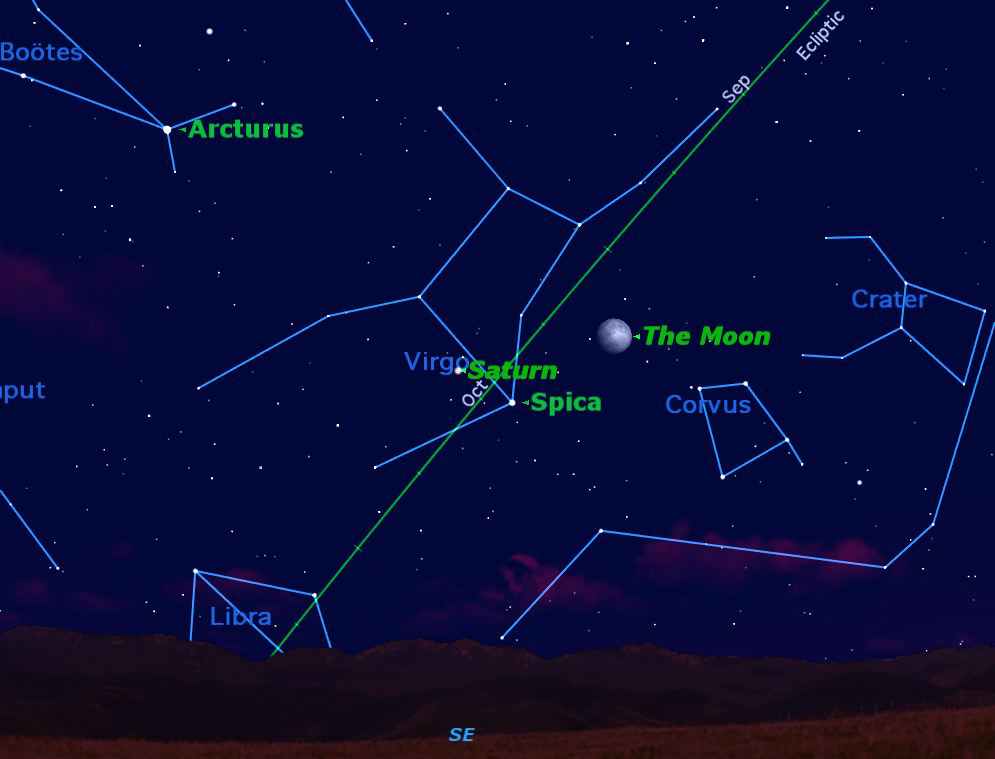 Saturn, Moon and Star Offer Triple Night Sky Treat Thursday